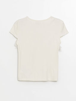 Bisiklet Yaka K?sa Kollu K?z ?ocuk Ti??rt