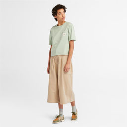 Футболка Timberland T-Shirt ROC Pocket Cropped Relaxed зеленая  фото 6