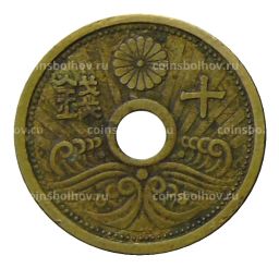 Монета 10 сен 1938 года Япония
