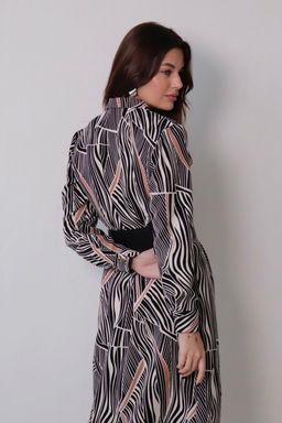 Платье-рубашка с английским воротником принт - Martichelli фото 226