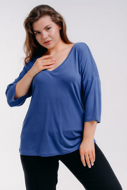 Футболка женская из вискозы Марина индиго - Амадэль фото 4