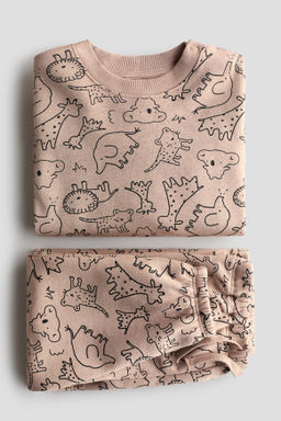 Conjunto estampado de 2 piezas en tejido sudadera - H&m фото 6