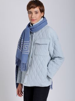 В составе шерсть и кашемир! теплый двусторонний палантин - Tantino фото 6