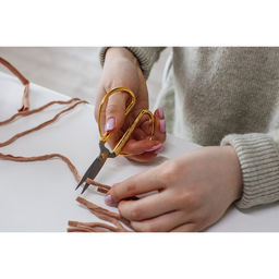 Ножницы для рукоделия, скошенное лезвие, 5", 12.5 см, цвет золотой