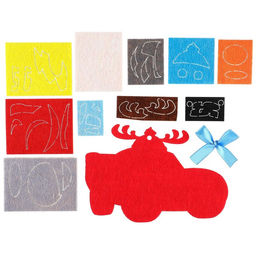 Ёлочная игрушка из фетра своими руками на новый год Тачки, набор для творчества