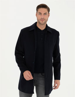 Lacivert Y_n Kar___ml_ Slim Fit Ka_e Kaban