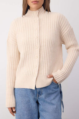 Wardrobe Essentials Tas Dik Yaka Genis Kal?p Fitilli Yumusak Dokulu Triko H?rka | TWOAW26HI00091