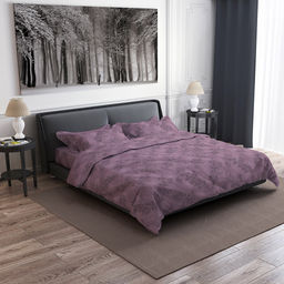 Постельное белье, комплект 1,5 спальный "Ботаника, ягодный", 4 предмета: пододеяльник 145х215см, простыня классическая 150х220см, 2 наволочки 70х70см с клапаном-запахом, бязь "Комфорт" 121г/м2, хлопок 100%, упаковка "классическая" ПВХ 32х41см, "Домаш