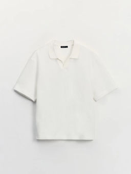 Футболка поло из фактурного хлопка / Zarina  фото 8