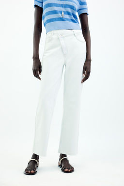 JEANS Z1975 STRAIGHT HIGH-WAIST CROSSOVER WAIST - Zara фото 21