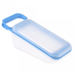 Терка из нержавеющей стали Хозяюшка 25,5х10,5х8,5см, с пластмассовым контейнером с крышкой 0,5л 20,5х10х5см, с насадками - 4 вида, пластмассовый держатель для насадки, в коробке (Китай) - Домашняя мода фото 11