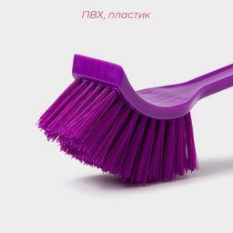 Цена за 5 шт. Щётка для посуды с изогнутой ручкой Доляна, 3×4×20 см, МИКС