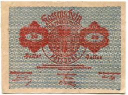 20 геллеров 1920 года Австрия Пойсдорф (нотгельд)