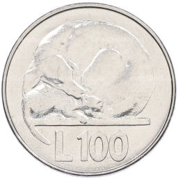 Монета 100 лир 1975 года Сан-Марино