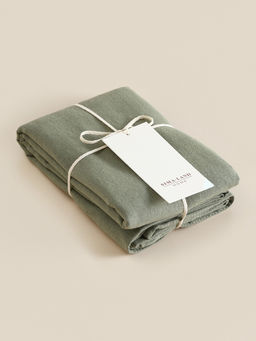 Наволочка SL Home Linen collection, 7070 см, зелёная, хлопок, 70%, лён 30% - Sima-land home фото 6