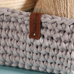 Бирка с кнопкой Hand made, 8×1.5 см, 10 шт., коричневая