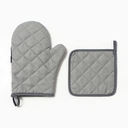 Набор кухонный «Be happy» варежка-прихватка 20×27 см, прихватка 17×17 см 100% п/э