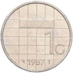 Монета 1 гульден 1987 года Нидерланды