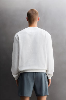 SUDADERA CREWNECK WAFFLE TRAINING / Blanco - Zara фото 3