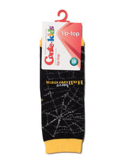 Цена за 2 пары Conte-kids TIP-TOP (стразы, люрекс) черный-желтый