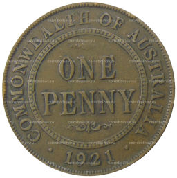 Монета 1 пенни 1921 года Австралия