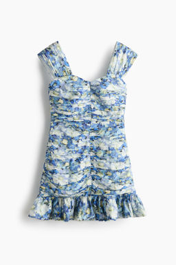 Vestido fruncido con volante