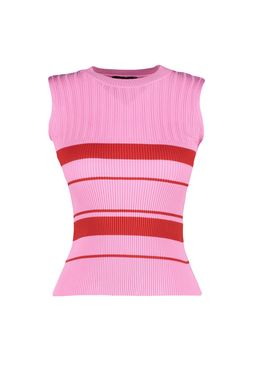 Pembe Bisiklet Yaka Ince Bluz TWOSS21BZ0370