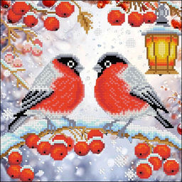 Рисунок на ткани КОНЁК арт. 1509 Пара снегирей 25х25 см