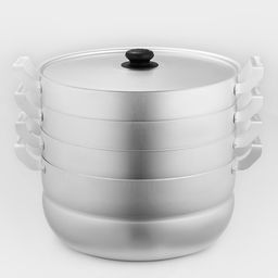 Мантоварка, 13 л, d=34.5 см, с 3 сетками, с крышкой, штампованный алюминий