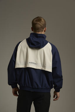 Ветровка с капюшоном Темно-синий/Бежевый - Anta фото 2