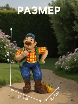 Садовая фигура из полистоуна «Дачник», 54×23×36 см