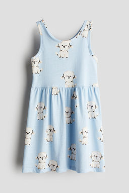 Vestido estampado de algodon