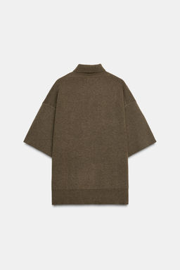 OVERSIZED WOOL HIGH NECK SWEATER - Zara фото 3