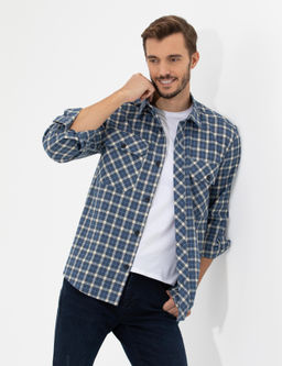 _ndigo Comfort Fit Uzun Kollu G_mlek