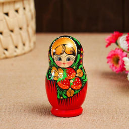 Матрешка дерево «Платочек», 5-кукольная, 10-13 см, ручная роспись