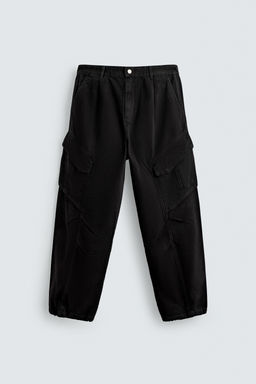 RELAXED FIT CARGO TROUSERS - Zara фото 7