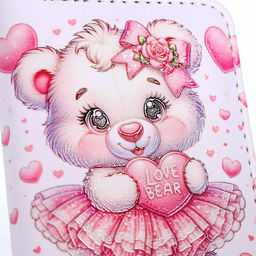 Кошелёк детский «Мишутка», на молнии, белый