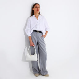 Сумка-багет на молнии, цвет белый - Simaland фото 6