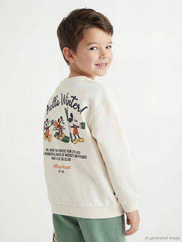 Mickey Mouse Bask?l? Erkek ?ocuk Sweatshirt ve E?ofman Alt