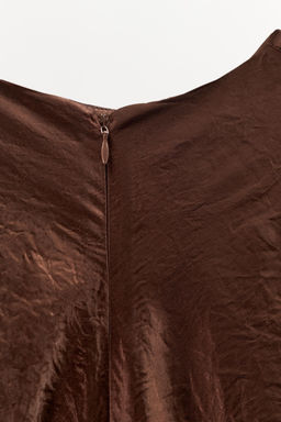 CRUMPLED PLEATED MIDI DRESS - Zara фото 7