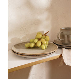 Тарелки SL Home Монти, d=21 см, набор 2 шт., фарфор, серые