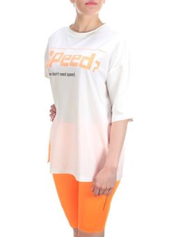 KD-795 WHITE/ORANGE Костюм-двойка женский 7986 TREND