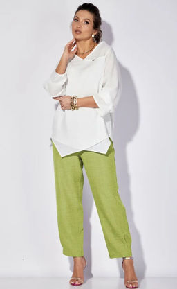 Костюм Anastasia 1101.1 белый/фисташковый