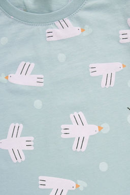 Crockid _ К 1561/голубой,птички с вишенками пижама дет  фото 2