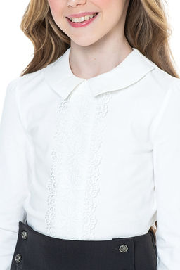 Молочная школьная блуза Инфанта, модель 0665  фото 2
