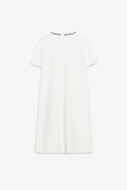 PLAIN KNIT MINI DRESS WITH RHINESTONES - Zara фото 6