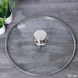 Крышка стеклянная 28 см / VDX-28 /уп 30/