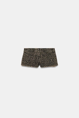 SHORTS MINI DENIM TRF ESTAMPADO ANIMAL / ?nico - Zara фото 3