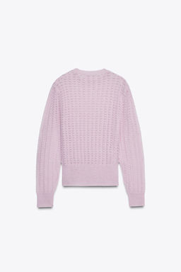 POINTELLE KNIT WOOL AND ALPACA SWEATER - Zara фото 6