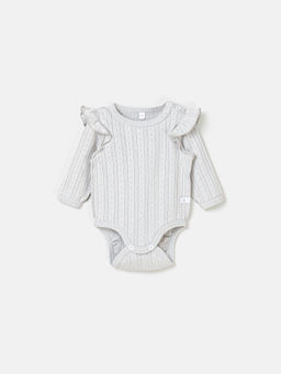 Боди с крылышками Жемчуг из ажурного хлопка 0+